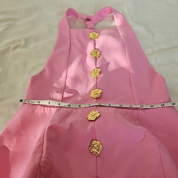 Sunfere Formal Party Open Back Mini Dress Pink Large - Picture 8 of 16